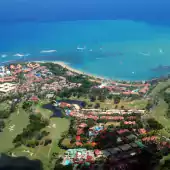 geo - aerial view of tourist resort dominica
